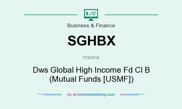 What does SGHBX mean? It stands for Dws Global High Income Fd Cl B (Mutual Funds [USMF])