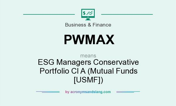 What does PWMAX mean? It stands for ESG Managers Conservative Portfolio Cl A (Mutual Funds [USMF])