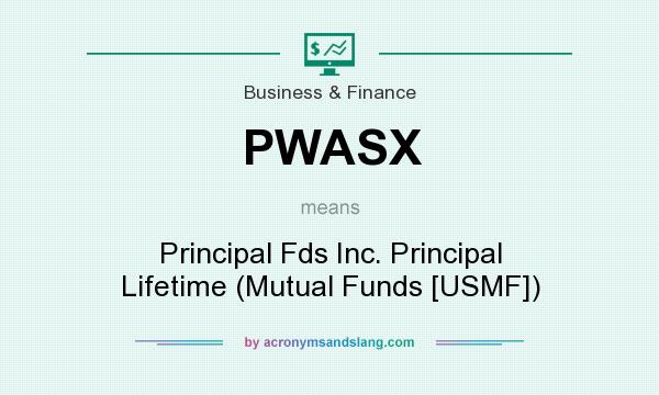 What does PWASX mean? It stands for Principal Fds Inc. Principal Lifetime (Mutual Funds [USMF])