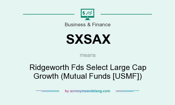What does SXSAX mean? It stands for Ridgeworth Fds Select Large Cap Growth (Mutual Funds [USMF])