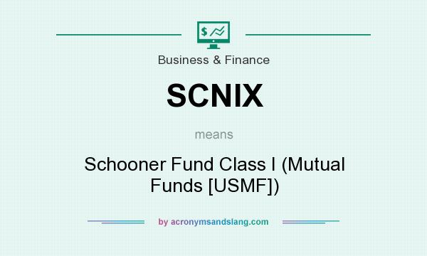 What does SCNIX mean? It stands for Schooner Fund Class I (Mutual Funds [USMF])