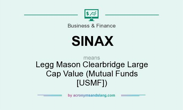 What does SINAX mean? It stands for Legg Mason Clearbridge Large Cap Value (Mutual Funds [USMF])