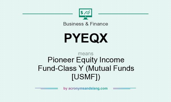What does PYEQX mean? It stands for Pioneer Equity Income Fund-Class Y (Mutual Funds [USMF])