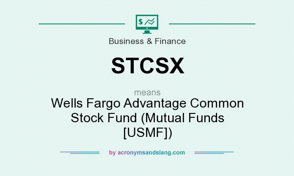 What does STCSX mean? It stands for Wells Fargo Advantage Common Stock Fund (Mutual Funds [USMF])