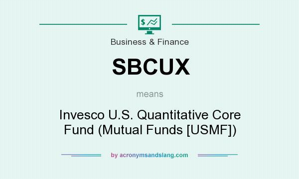 What does SBCUX mean? It stands for Invesco U.S. Quantitative Core Fund (Mutual Funds [USMF])