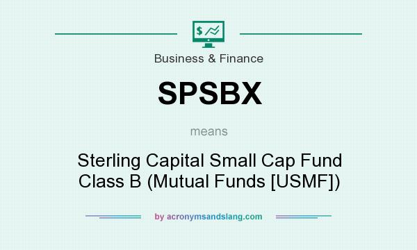 What does SPSBX mean? It stands for Sterling Capital Small Cap Fund Class B (Mutual Funds [USMF])