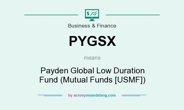 What does PYGSX mean? It stands for Payden Global Low Duration Fund (Mutual Funds [USMF])