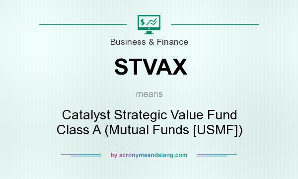 What does STVAX mean? It stands for Catalyst Strategic Value Fund Class A (Mutual Funds [USMF])