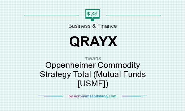 What does QRAYX mean? It stands for Oppenheimer Commodity Strategy Total (Mutual Funds [USMF])