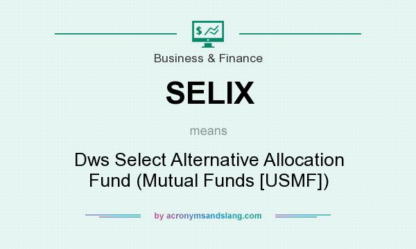 What does SELIX mean? It stands for Dws Select Alternative Allocation Fund (Mutual Funds [USMF])