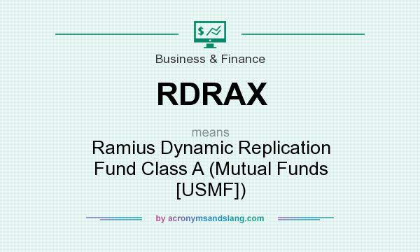 What does RDRAX mean? It stands for Ramius Dynamic Replication Fund Class A (Mutual Funds [USMF])