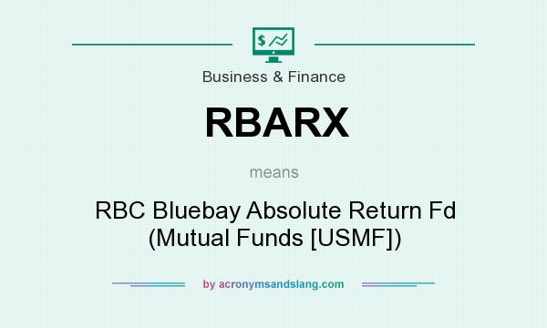 What does RBARX mean? It stands for RBC Bluebay Absolute Return Fd (Mutual Funds [USMF])