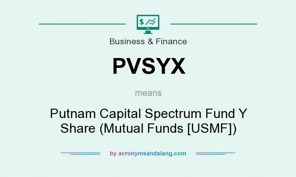 What does PVSYX mean? It stands for Putnam Capital Spectrum Fund Y Share (Mutual Funds [USMF])