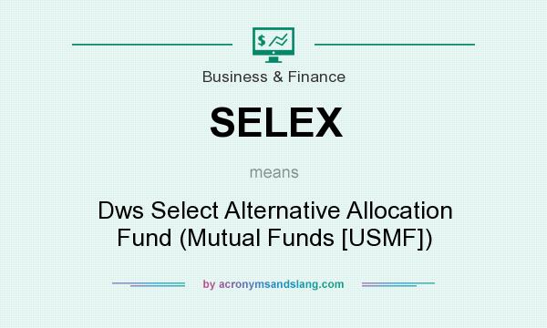 What does SELEX mean? It stands for Dws Select Alternative Allocation Fund (Mutual Funds [USMF])