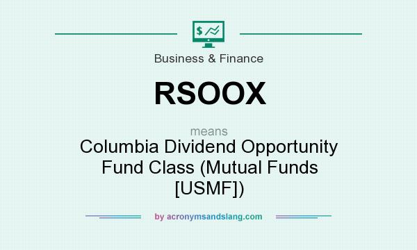 What does RSOOX mean? It stands for Columbia Dividend Opportunity Fund Class (Mutual Funds [USMF])