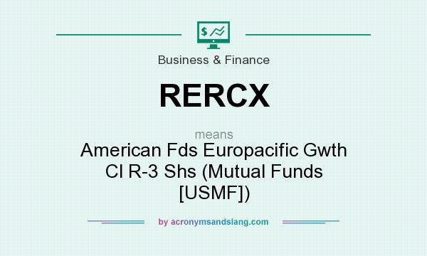 What does RERCX mean? It stands for American Fds Europacific Gwth Cl R-3 Shs (Mutual Funds [USMF])