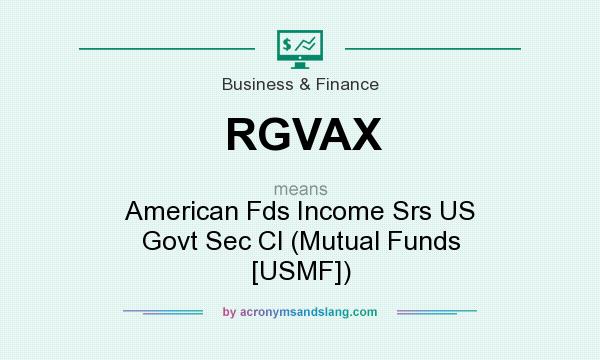 What does RGVAX mean? It stands for American Fds Income Srs US Govt Sec Cl (Mutual Funds [USMF])