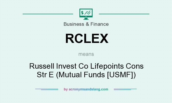 What does RCLEX mean? It stands for Russell Invest Co Lifepoints Cons Str E (Mutual Funds [USMF])