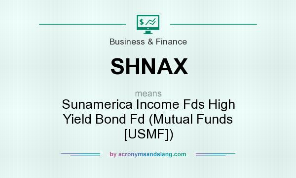 What does SHNAX mean? It stands for Sunamerica Income Fds High Yield Bond Fd (Mutual Funds [USMF])