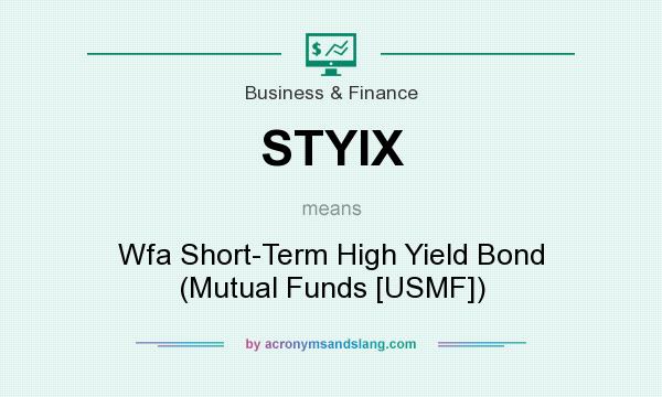 What does STYIX mean? It stands for Wfa Short-Term High Yield Bond (Mutual Funds [USMF])