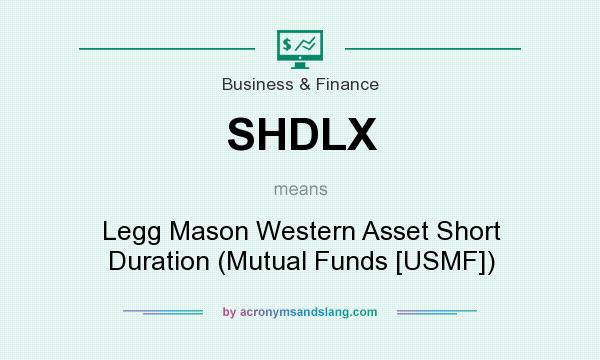 What does SHDLX mean? It stands for Legg Mason Western Asset Short Duration (Mutual Funds [USMF])