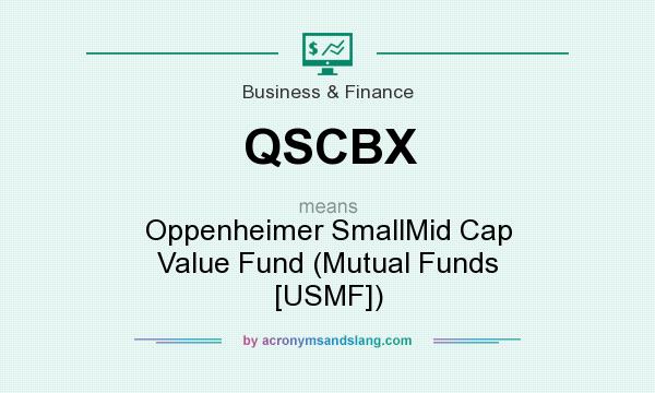What does QSCBX mean? It stands for Oppenheimer SmallMid Cap Value Fund (Mutual Funds [USMF])