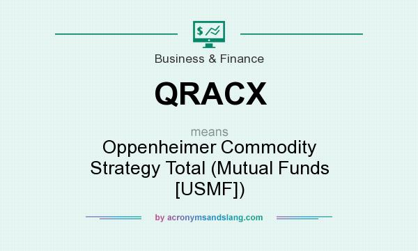 What does QRACX mean? It stands for Oppenheimer Commodity Strategy Total (Mutual Funds [USMF])