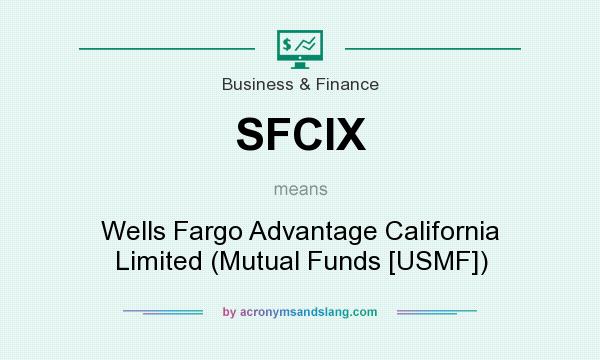 What does SFCIX mean? It stands for Wells Fargo Advantage California Limited (Mutual Funds [USMF])
