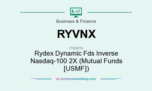 What does RYVNX mean? It stands for Rydex Dynamic Fds Inverse Nasdaq-100 2X (Mutual Funds [USMF])