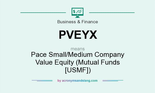 What does PVEYX mean? It stands for Pace Small/Medium Company Value Equity (Mutual Funds [USMF])