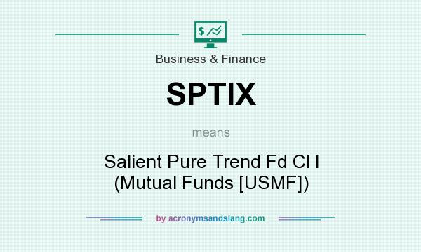 What does SPTIX mean? It stands for Salient Pure Trend Fd Cl I (Mutual Funds [USMF])