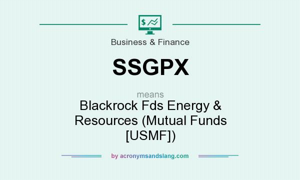 What does SSGPX mean? It stands for Blackrock Fds Energy & Resources (Mutual Funds [USMF])