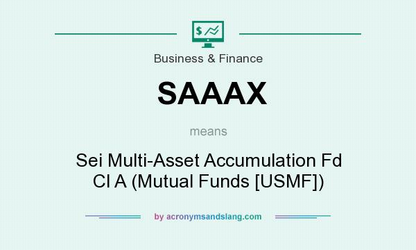 What does SAAAX mean? It stands for Sei Multi-Asset Accumulation Fd Cl A (Mutual Funds [USMF])