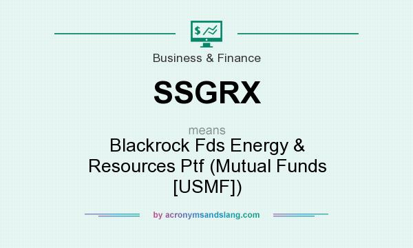 What does SSGRX mean? It stands for Blackrock Fds Energy & Resources Ptf (Mutual Funds [USMF])