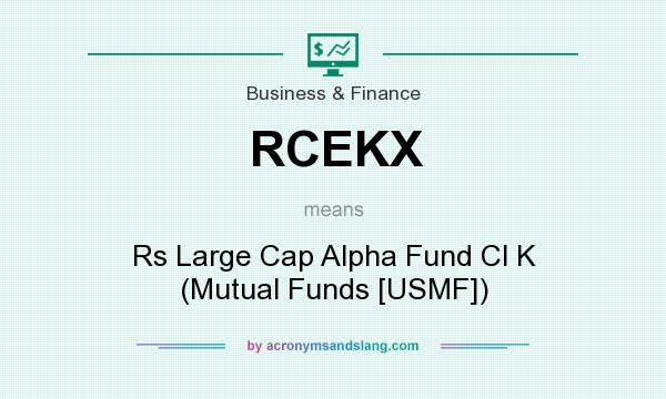 What does RCEKX mean? It stands for Rs Large Cap Alpha Fund Cl K (Mutual Funds [USMF])