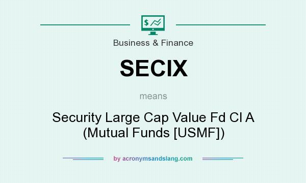 What does SECIX mean? It stands for Security Large Cap Value Fd Cl A (Mutual Funds [USMF])