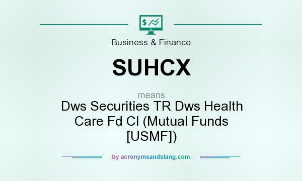 What does SUHCX mean? It stands for Dws Securities TR Dws Health Care Fd Cl (Mutual Funds [USMF])