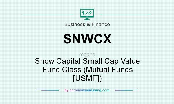 What does SNWCX mean? It stands for Snow Capital Small Cap Value Fund Class (Mutual Funds [USMF])