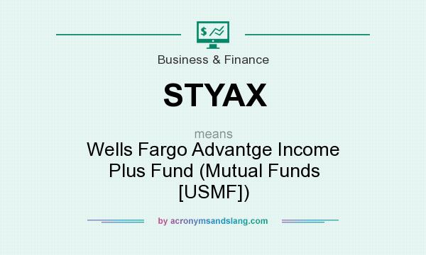 What does STYAX mean? It stands for Wells Fargo Advantge Income Plus Fund (Mutual Funds [USMF])