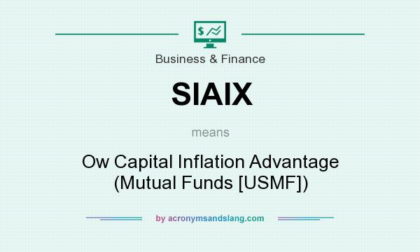 What does SIAIX mean? It stands for Ow Capital Inflation Advantage (Mutual Funds [USMF])
