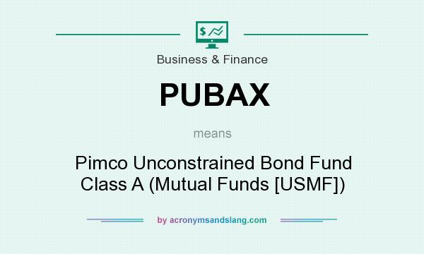 What does PUBAX mean? It stands for Pimco Unconstrained Bond Fund Class A (Mutual Funds [USMF])