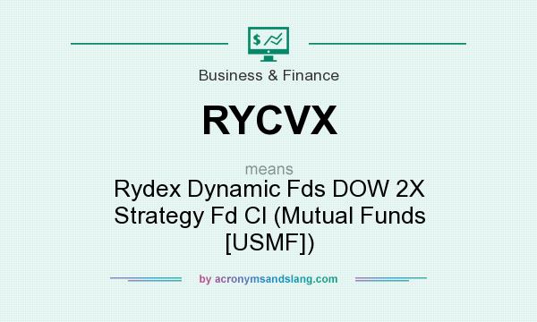 What does RYCVX mean? It stands for Rydex Dynamic Fds DOW 2X Strategy Fd Cl (Mutual Funds [USMF])