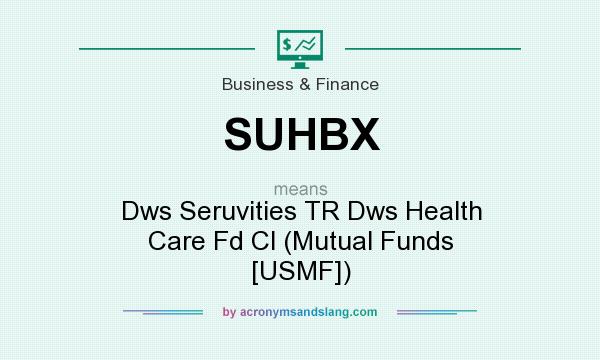 What does SUHBX mean? It stands for Dws Seruvities TR Dws Health Care Fd Cl (Mutual Funds [USMF])