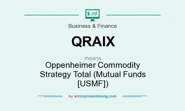 What does QRAIX mean? It stands for Oppenheimer Commodity Strategy Total (Mutual Funds [USMF])