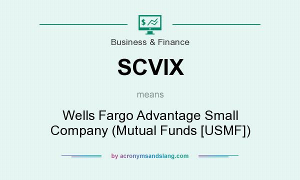 What does SCVIX mean? It stands for Wells Fargo Advantage Small Company (Mutual Funds [USMF])