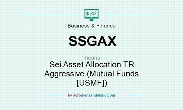 What does SSGAX mean? It stands for Sei Asset Allocation TR Aggressive (Mutual Funds [USMF])