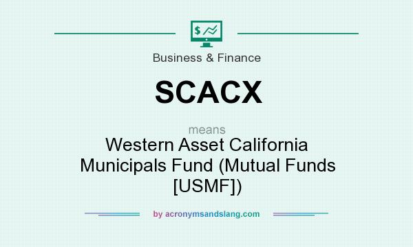 What does SCACX mean? It stands for Western Asset California Municipals Fund (Mutual Funds [USMF])