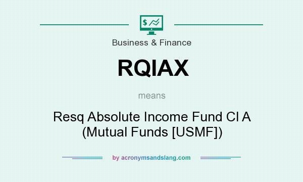 What does RQIAX mean? It stands for Resq Absolute Income Fund Cl A (Mutual Funds [USMF])