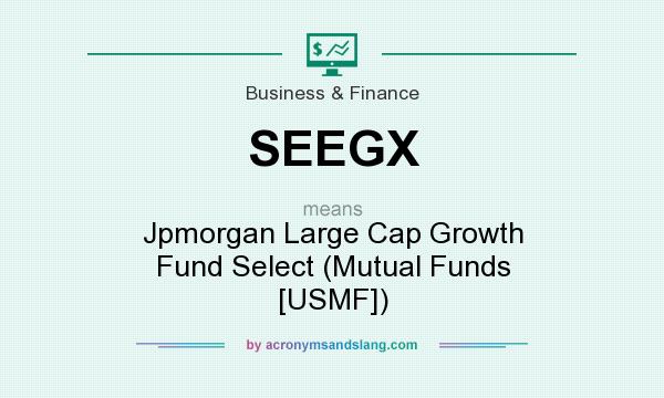 What does SEEGX mean? It stands for Jpmorgan Large Cap Growth Fund Select (Mutual Funds [USMF])
