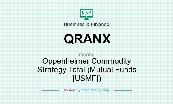 What does QRANX mean? It stands for Oppenheimer Commodity Strategy Total (Mutual Funds [USMF])